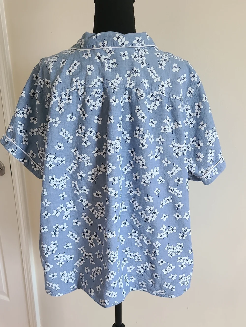 Draper James x Lands’ End Floral Pajama Top 3X 24W-26W Cotton Sleep Shirt